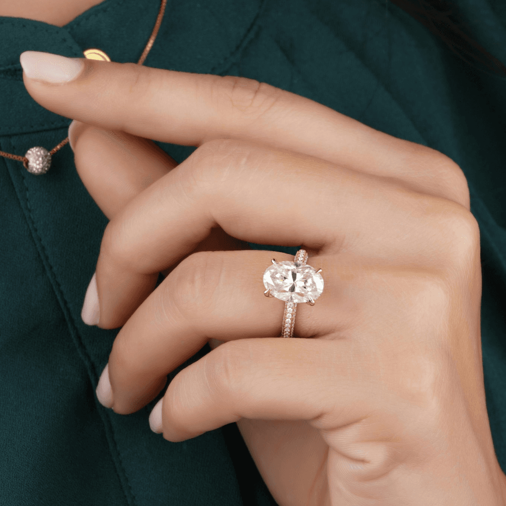 Prague Pavé Triple Row Engagement Ring